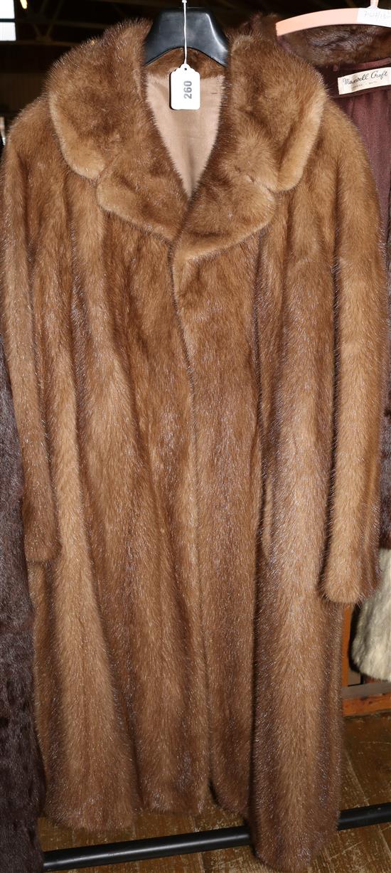 Blonde mink coat